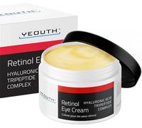 YEOUTH Retinol Creme Contour des Yeux avec Acide Hyaluronique et Tripeptides, Nuit Hydratant Eye Cream Pour les Rides et les Cernes 30g