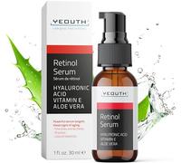 YEOUTH Retinol Serum Visage avec Acide Hyaluronique, Vitamine E et Aloe Vera, Hydratant Sérum Visage Nuit Adapté à Tous les Types de Peau 30ml