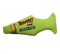 YEOWWW! Catnip Green Fish Organically Grown Catnip Cat and Kitten Toy - 3 Pack