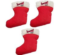Yeowww! Duckyworld Lot de 3 chaussettes de Noël pour chat 100 % bio avec fleurs et feuilles d'herbe à chat