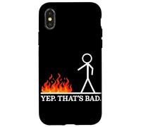 Yep Thats Bad Stick Figurine Humoristique Sarcastique Humoristique Coque pour iPhone X/XS