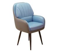 YEQING Chaise de Coiffeuse avec Dossier, D'appoint Pivotante, Chaises Rembourrées Accoudoirs pour Bureau, Chambre, Salon, Dortoir(Blue)