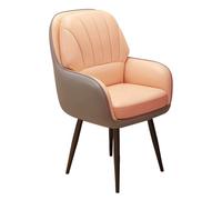 YEQING Chaise de Coiffeuse avec Dossier, D'appoint Pivotante, Chaises Rembourrées Accoudoirs pour Bureau, Chambre, Salon, Dortoir(Pink)