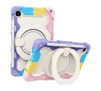 YEQIU Étui de Protection pour Samsung Tab A8 - Coque Anti-Chute A7 Lite avec Fente pour Stylo - Couleur colorée - Support Rotatif à 360° - Rose