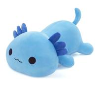 Yeqivo Mignon Axolotl Peluche, Doux rembourré Animal Salamandre Peluche Oreiller, Kawaii Jouets en Peluche pour Enfants(30CM,Salamandre Bleu)