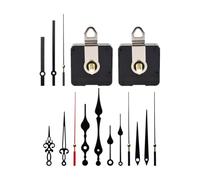 yeraa 2 Pièces 32 mm Long Arbre Mouvement D'Horloge à Quartz à Faire Soi-Même avec 5 Paires D'Aiguilles Différentes pour Mécanisme Mouvement D'Horloge Murale Pièces Réparation