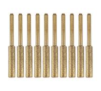 yeraa D'AffûTeur de ChaîNe de TronçOnneuse éLectrique, Roues D'Aiguisage DiamantéEs PlaquéEs Titane 10 PièCes SéRies, Fichiers de Haute Dureté 3/16 Pouces