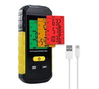 yeraa Détecteur de Rayonnement EMF 3IN-1 pour EF, MF, Signaux WiFi avec un Son et une Alarme en 3 Couleurs, des Données Hold, pour