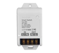 yeraa Interrupteur Intelligent WIFI 30A Haute Puissance, Prise Domotique à Contrôle à Distance Via Application, Compatible avec la Commande Vocale pour Lampes et Lanternes Intelligentes dans