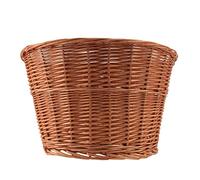 yeraa Panier de Velo Retro et Fait Main en Osier avec Sangle de Cuir