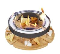 yeraa Pit de Feu Portable pour Le Feu de Pompier à Usage en Plein Air Intérieur avec pour Placer des Collations, Plaque de Feu