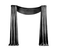 yeraa pour Le Mariage Hallowmas Cérémonie Arc Drapage Tissu 1 Panneau 29,5 "X 19,6 Pieds Transport en Mousseline de Soie Curtain Rideau Noir