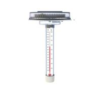 yeraa Thermomètre de Piscine, Thermomètre de Piscine Solaire Flottant, Thermomètre de Piscine à LED la Nuit, Thermomètre de Bain de Glace Flottant