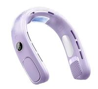 yeraa Ventilateurs de Cou Soufflant de L'Air Froid, Climatiseur de Cou, Refroidisseurs de Cou pour Temps Chaud - Violet