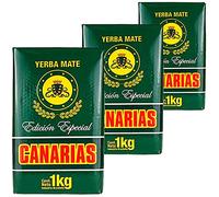 Yerba Maté Canarias Sélection Spéciale 3 kg (3x1 kg)+ échantillon cadeau (40g):Riche en antioxydants et vitamines, accélère le métabolisme, sans sucre!