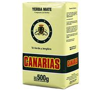 Yerba Maté Canarias Verde Jengibre 0.5 kg + échantillon cadeau (40g):Riche en antioxydants et vitamines, accélère le métabolisme, sans sucre!