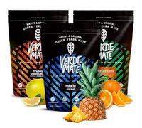 Yerba maté kit Verde Mate Green 3x500 g mélange aux fruits brésilien | Coffret complet de yerba maté vert du Brésil sans amertume avec 3 saveurs fruitées et exotiques de 500 g chacune
