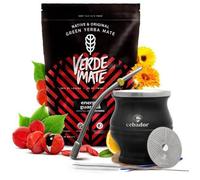 Yerba Mate Kit VERDE MATE Guarana 500g - Kalebasse TermoColador Noir 190 ml - Bombilla
