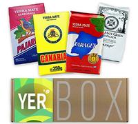 Yerba Maté Kit Yerbox : Pajarito Traditionnel 250g + Canarias Traditionnel 250g + Taragui Traditionnel 250g + Yerba Maté Green Despalada 200g | Boisson énergisante, riche en vitamines et antioxydants!