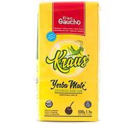Yerba Maté Kraus Gaucho Sin Palo 500g + échantillon cadeau (40g):Riche en antioxydants et vitamines, accélère le métabolisme, sans sucre!