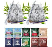 Yerba maté set pour deux avec accessoires | Yerba maté Yaguar, Verde Mate, Soul Mate, Guarani, El Fuego, Rio Parana | Calebasse, bombilla et accessoires | 10x50g | Caféine naturelle | 500g | 0,5kg