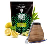 Verde Mate Green Menta Limon yerba mate set with accessories | Menthe et citron yerba mate | Calebasse, bombilla et accessoires | Caféine naturelle | Yerba mate brésilien | 500g | 0,5kg