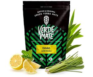 Yerba Maté Verde Mate Green Limon 500g, Verde Mate Green Limon, Yerba maté du Brésil, Yerba mate aromatique, Sans gluten, Sans fumée