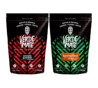 Yerba Mate Verde Mate Green Summertime & Energia Guarana 2x500g Pack | Coffret de deux mélanges de yerba mate brésilienne Verde Mate Green de 500g aux notes d'agrumes, menthe et guarana