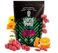 Yerba Mate Verde Mate Raspberry Vitality - Framboises - Maté Fruité - Vert Non Fumé et Sans Amertume - 500g