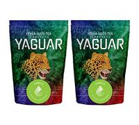 Yerba Mate Yaguar Pomelo | Yerba Mate aux fruits | Yerba Mate Brésilien | Haute qualité | Yerba Mate rafraîchissant et énergisant | Sans gluten | Végétalienne (1000g (2x500g))