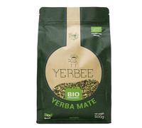 YERBEE Yerba Maté Thé Bio (500 g) Brésil | Affinée, Séchée à l'air, Sans fumée, Sans poussière | Yerba Maté Verte Brésilienne Bio Premium avec des Feuilles Fines