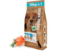 YERBERO Nature Nourriture sans Gluten pour Chiens avec Saumon et Riz 10 kg - Aliment hypoallergénique à Haute digestibilité - Nourriture Naturelle avec 26% de protéines et oméga 3 pour des Cheveux