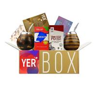 YERBOX Yerba Mate Tee Set: Taragui Traditional 250g + Fede Rico Potente 250g |2x Mate Becher Kürbis - Kalebasse | 2x Bombilla