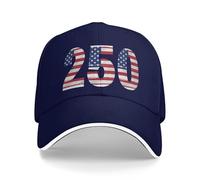 YERGFHJ 250 American Bisesquicentennial USA Sandwich Caps 250e Anniversaire Casquettes Trucker Cap Snapback Casquette de Baseball réglable