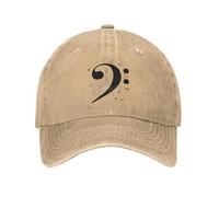 YERGFHJ Clé de Basse Musique Logo Soleil Casquette de Baseball Style Musical FA Femmes Hommes Imprimer Trucker Chapeau Été Running Hippie Casquettes de Haute qualité