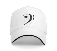 YERGFHJ Clé de Basse Musique Logo Soleil Casquette De Baseball Style Musical FA Printemps Mode Trucker Chapeau pour Hommes Femmes Randonnée Pêche Casquettes De Baseball