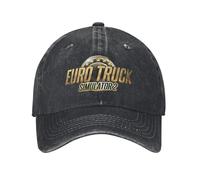 YERGFHJ Euro Truck Simulator 2 Jeu Casquettes de Baseball Vintage Denim Vieilli Délavé Gestion Casquette de Soleil Extérieur Toutes Les Saisons Chapeau réglable