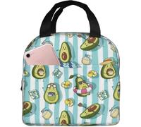 YERGFHJ Kinder Lunchtasche Avocado Beach Isolierte Lunchbox für Jungen Mädchen Frauen Wiederverwendbare Lunchtasche für Büroarbeit Picknick Wandern