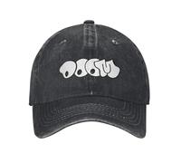 YERGFHJ MF Doom Logo Hommes Femmes Casquette De Baseball en Détresse Lavé Chapeaux Casquette Vintage Extérieur Été Réglable Snapback Cap
