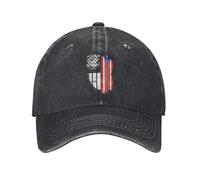 YERGFHJ USA Vintage Porto Rico État Drapeau Casquettes De Baseball Hommes Denim Lavé Snapback Cap Extérieur Running Golf Ajustement Réglable Casquettes Chapeau