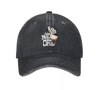 YERGFHJ Vintage Goose Game La Paix N’était jamais Une Option Casquettes de Baseball Unisexe en Détresse Denim Couvre-Chef Dessin animé Canards en Plein Air Casquette Chapeau