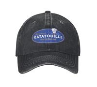 YERGFHJ Vintage Ratatouille Film Logo France Chef Casquettes de Baseball Unisexe en détresse lavé Snapback Chapeau Cuisinier Extérieur Ajustement Ajusté Cap