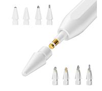 Yeria 8 Pointe Apple Pencil,Embouts de Remplacement pour Apple Pencil 1ère Génération et 2ème Génération,Résistant à l'usure,Haute Sensibilité,Haute Précision Apple Pencil Tips(Blanc/Clair)