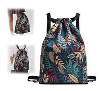 Yeria Sac à dos de sport, sac à dos avec cordon de serrage, grande capacité, pliable, séparation sèche et humide, sac à dos string imperméable pour homme, femme, enfant, adolescent, multicolore, S
