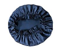 YERIUI Bonnet Satin Cheveux Nuit Bonnet de Nuit en Soie de mûrier Pure 100%, Bonnet Doux for Femmes, Couvre-tête, Large Bande élastique, Perte de Cheveux(Blue,M)
