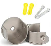 Yerleomit 2 Pièces Support Tringle Rideaux, 28mm Support Tringle Rideau Support Barre Rideau pour Rideau Penderie Rideaux Argent