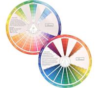 Yerleomit Cercle Chromatique Roue Chromatique, Cercle Chromatique Roue de Mélange de Couleur Guide d'apprentissage Color Wheel de Peinture Disque Chromatique