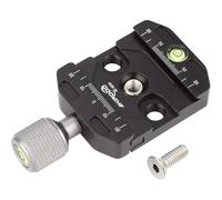 Yerleomit Support universel pour plaque Arca Swiss - 50 mm - Pince à dégagement rapide - Avec niveau à bulle - Plaque à libération rapide pour appareil photo Arca Swiss