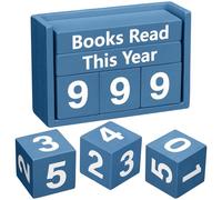 Yerliker Livres Read This Year Counter Book Lover Gift up to 999 Bookish Accessories Bookworm Gift for Club Membres Student Teacher Reading Accessories Blue
