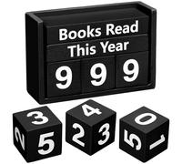 Yerliker Livres Read This Year Counter Book Lover Gift up to 999 Bookish Accessories Bookworm Gift for Club Membres Student Teacher Reading Accessories (Noir)